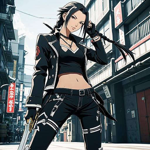 Anime Assassin Character for Fantasy Game