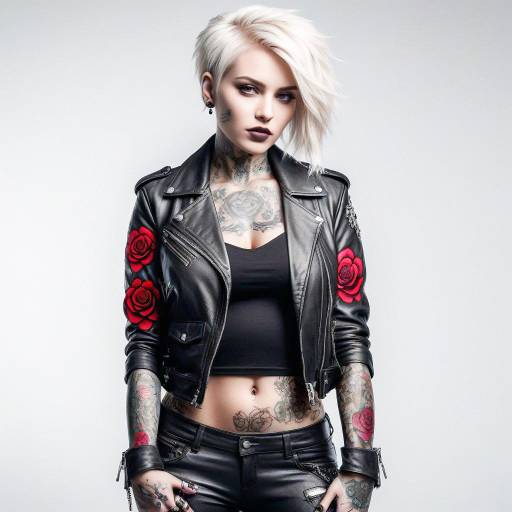Edgy Glamour: A Captivating Tattooed Muse Edgy Glamour: A Captivating Tattooed Muse