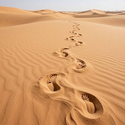 Surreal Desert Footprint Cascade