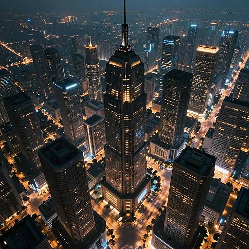 Infinite Futuristic Neon Cityscape