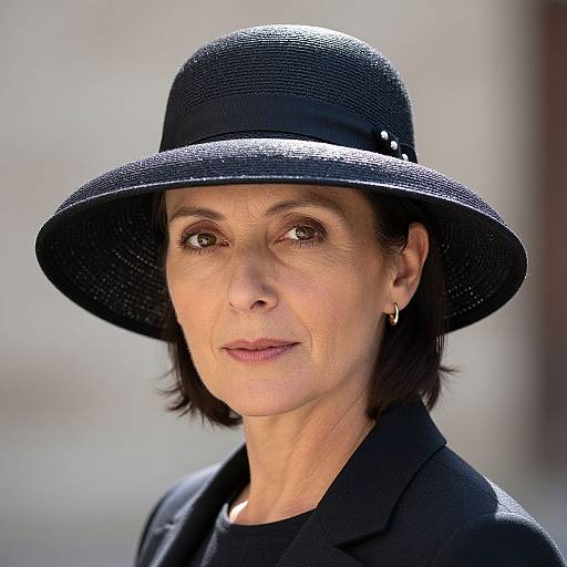 Portrait of Middle-Aged Woman in Hat