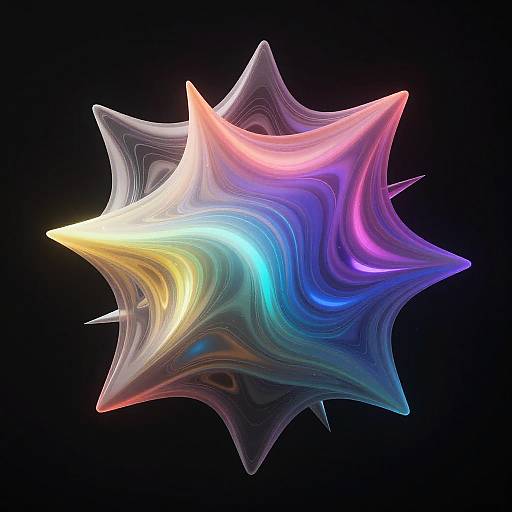 Abstract Fluid Geometric Digital Art