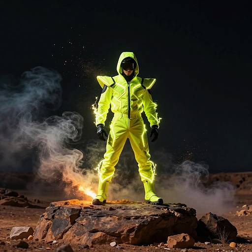 Neon Energy Sidewinder Suit at Night
