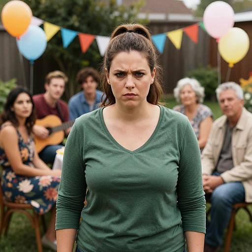 Vibrant Backyard Party Scene Capture