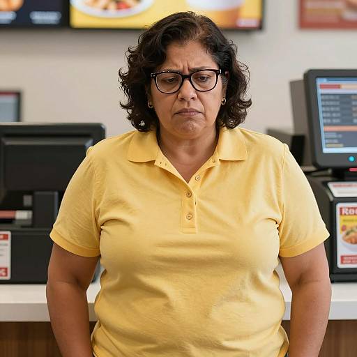 Portrait of a Stressed Colombian Woman