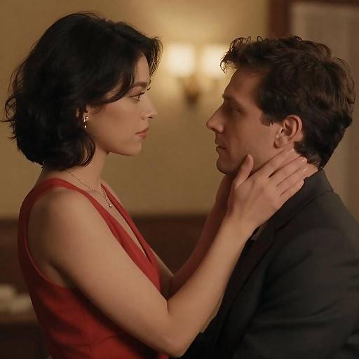 Romantic Portrait of a Tender Embrace