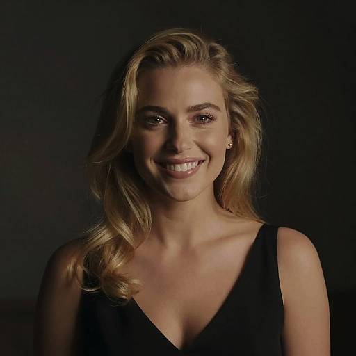 Cinematic Portrait of Smiling Woman