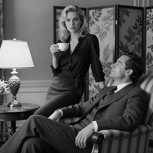 Elegant Indoor Portrait of a Couple