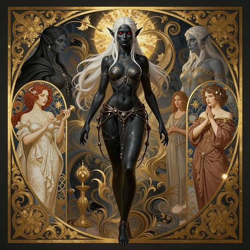 Cinematic Dark Elf Art Masterpiece