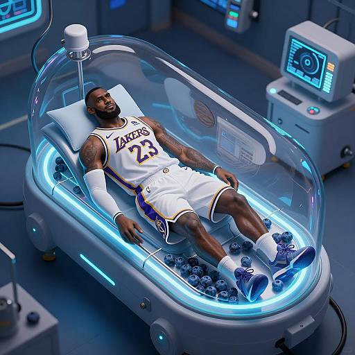LeBron James in Futuristic Healing Tank