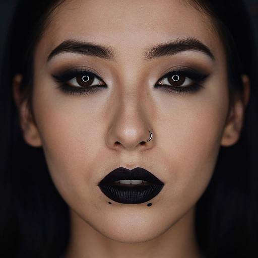 Dramatic Makeup Close-Up Portrait