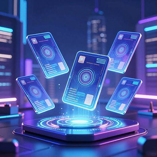 Futuristic Cyberpunk Digital Credit System