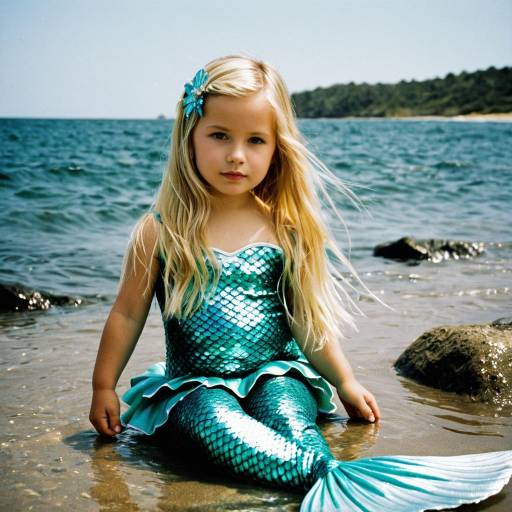 Photorealistic Toddler Mermaid Beach Costume