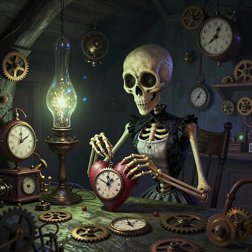 Whimsical Skeletal Seamstress Workshop