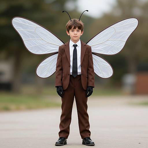 Male in Insect Winged Costume