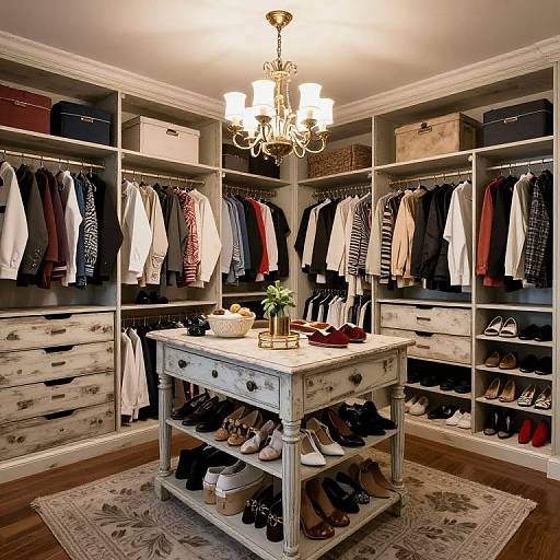 Shabby Chic Walk-In Closet Photography