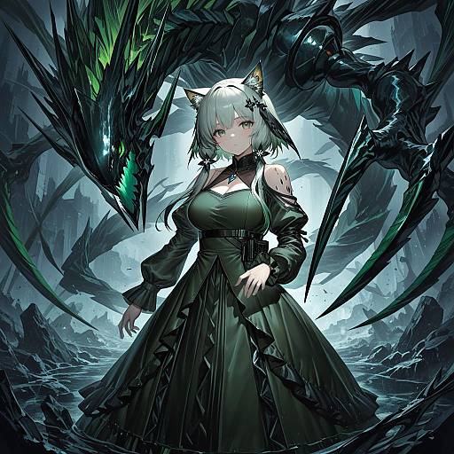 Illustration of Mon3tr (arknights), arknights in the style of Yoshimoto (dear life)