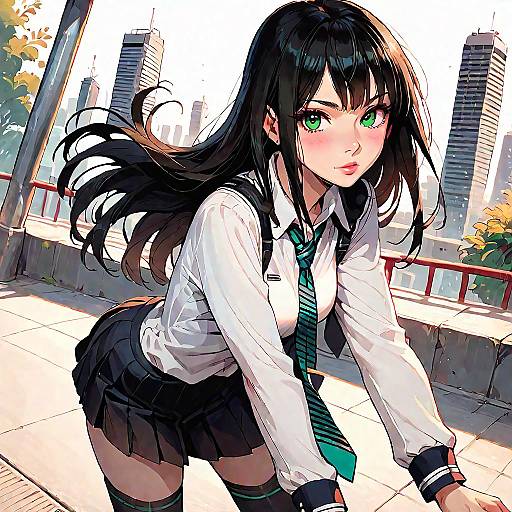 Rin Shibuya in City School Uniform