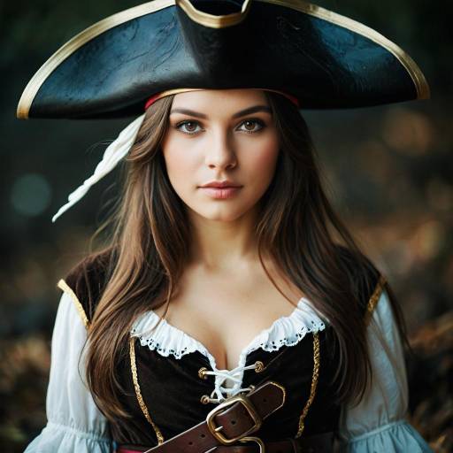 Young Woman in Pirate Costume