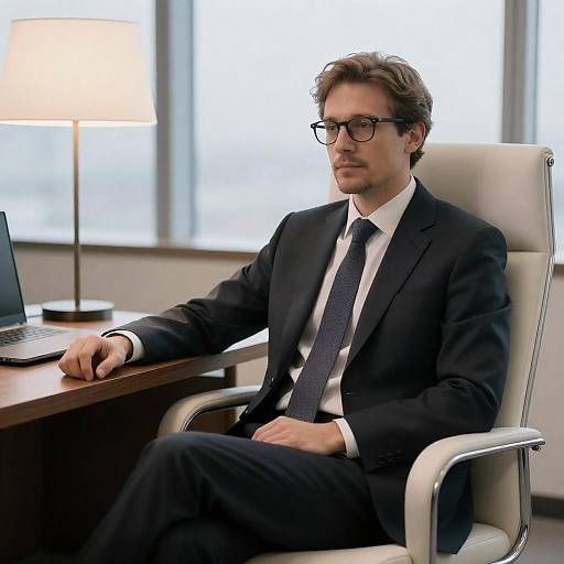 Stylish Businessman in Modern Office