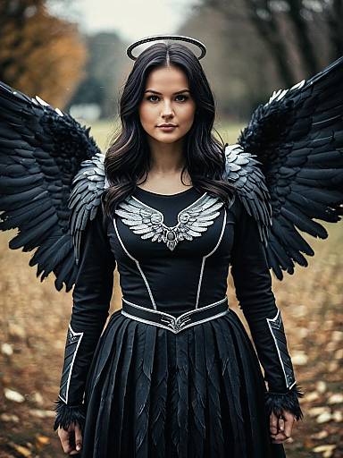 Dark Angel Female Costume with Wings