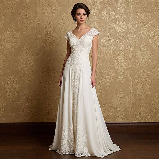 Vintage-Inspired Elegant Bridal Gown
