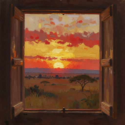 Impressionistic Serengeti Sunset View
