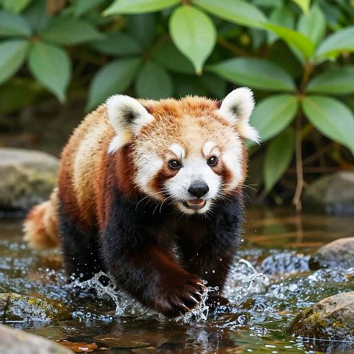 Playful Brown Panda by Stream