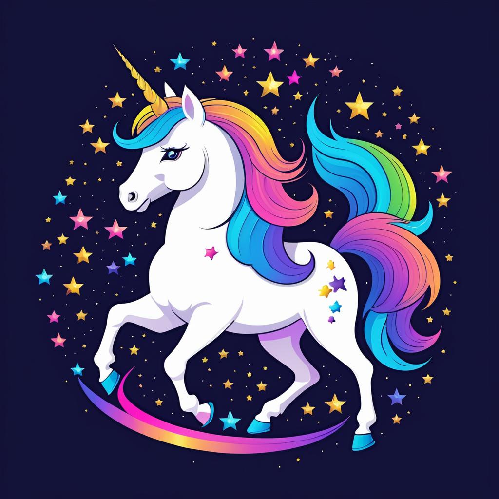 High-Quality Unicorn Vector Art Design