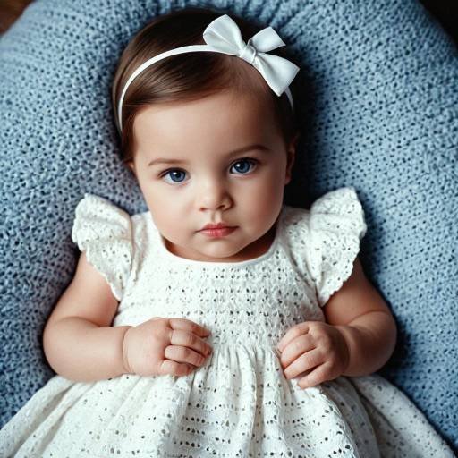 Realistic Portrait of Newborn in Dress