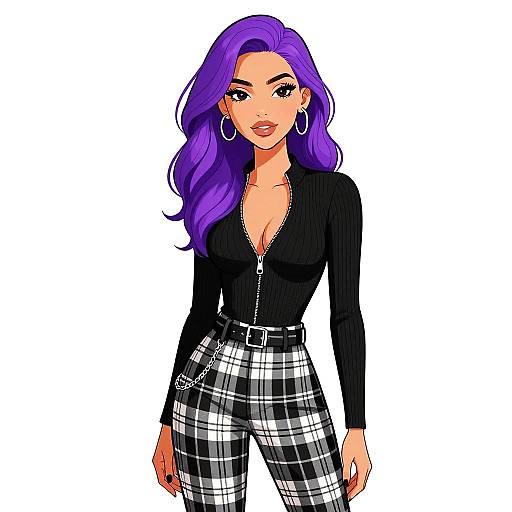 Urban Chic Woman in Stylish Outfit