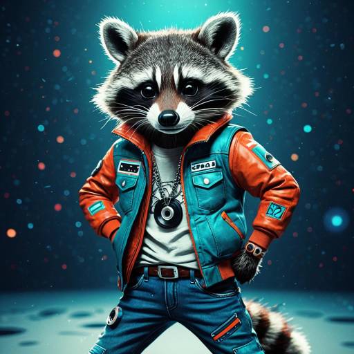 3D Funky Space Raccoon with Attitude
