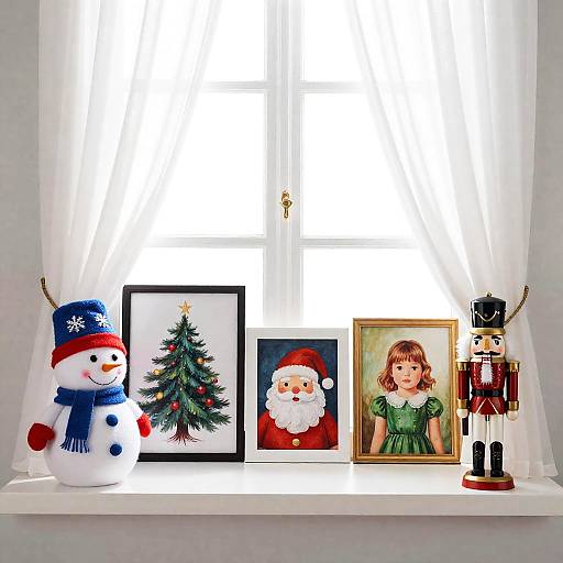 Charming Christmas Decor on Windowsill