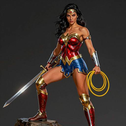 Confident Wonder Woman Digital Illustration