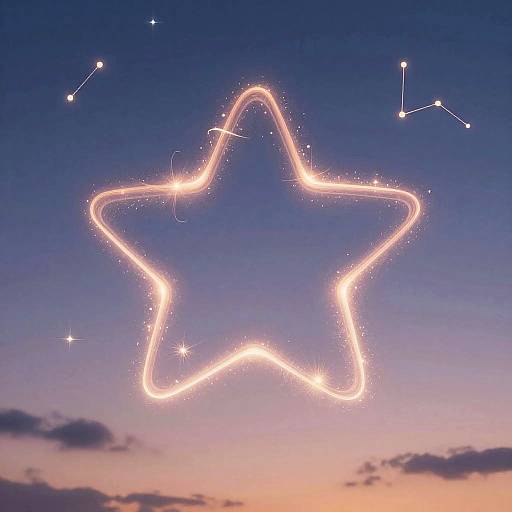 Ethereal Floating Star at Twilight