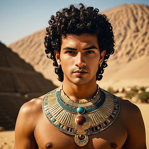 Depiction of Egyptian Sun God in Detail