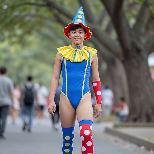 Boy in Carnival Food Costume Outdoors