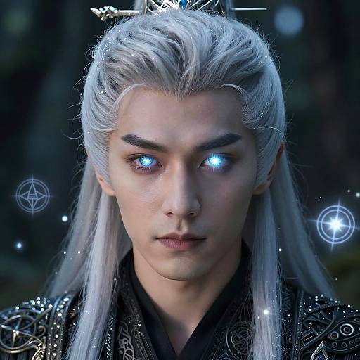 Mystical Mage with Glowing Power