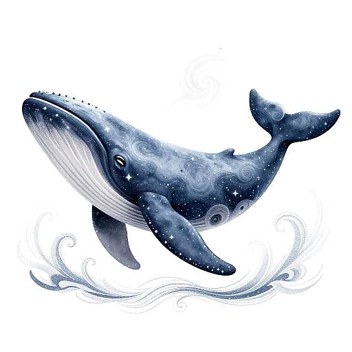 Cosmic Whale Intricate ASCII Art