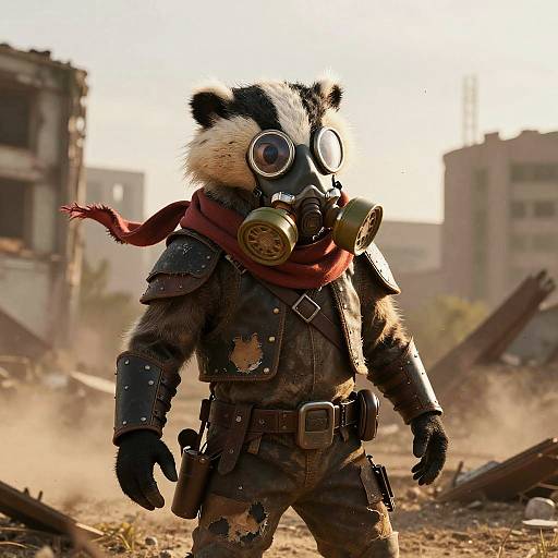 Post-Apocalyptic Badger Pepe Scavenger