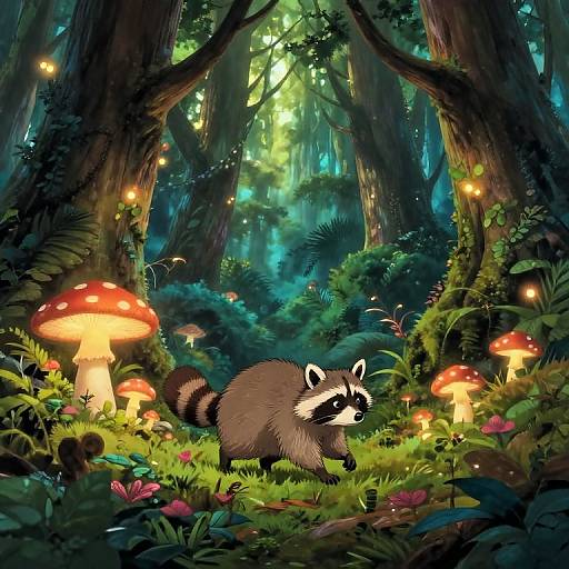 Bug's-Eye View of Enchanted Forest