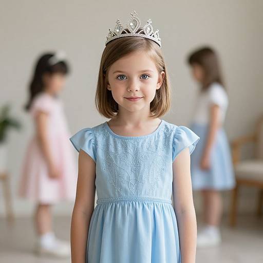 Child in Princess Outfit with Crown