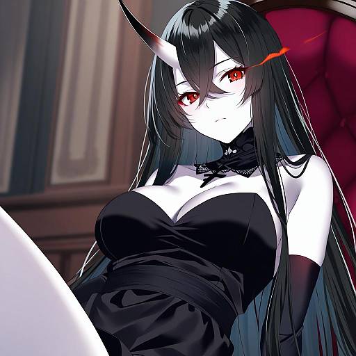 Illustration of Battleship water oni, kantai collection in the style of Onineko