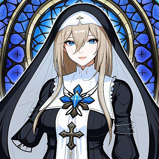 Illustration of Aponia (honkai impact), honkai (series) in the style of Outo eguchi