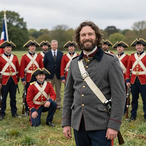 Historical Reenactment with British Troops