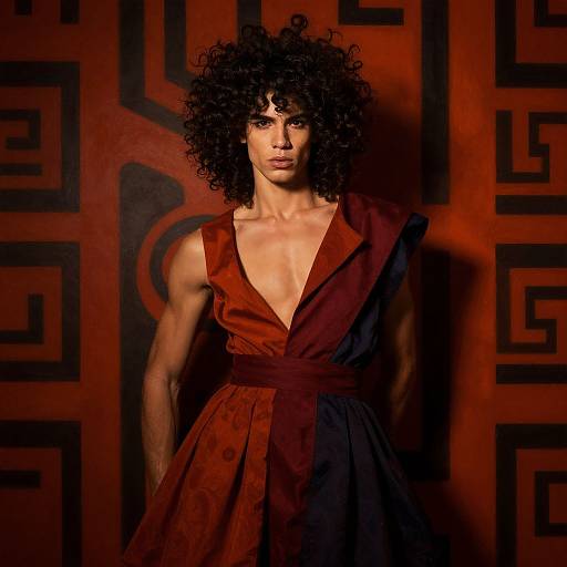 Dynamic Curly Hair Trans Model Portrait