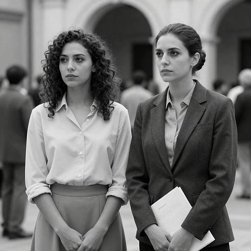 Serious Women in Black-and-White Photography