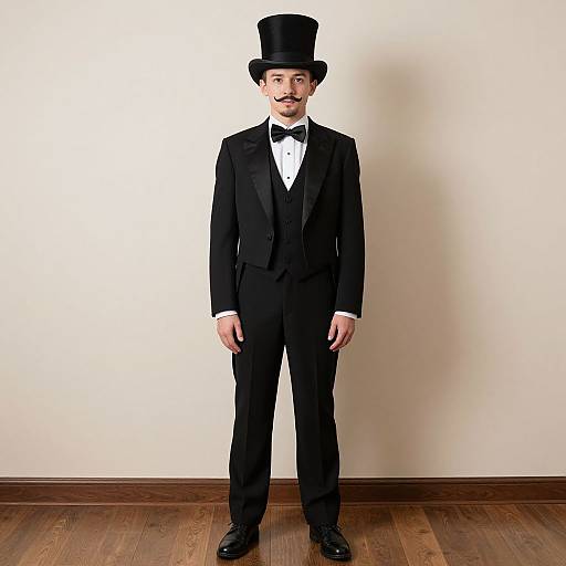 Dapper Male Magician in Tuxedo