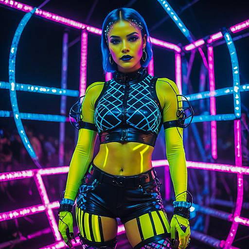 Cyberpunk Rave Fashion Woman