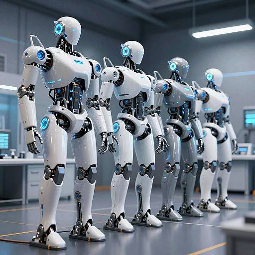 Futuristic Cyberpunk Robot Models